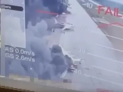 Bombardiere rusești distruse de drone ucrainene (sursa: SBU)